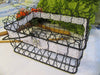 Basket Wire Rectangle Black With White Lace Trim and Crystal Flower Accents {{ JAMsCraftCloset }}