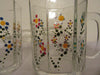 Mugs Clear Glass Hand Painted Floral Set of 2 Metallic Paints Used {{ JAMsCraftCloset }}