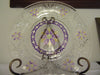 Serving Plate Glass Purple Yellow Hand Painted - JAMsCraftCloset