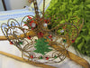 Basket Wire Christmas Blinged Out Gold Tree on Front Sides Reindeer on Sides {{ JAMsCraftCloset }}