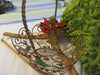 Basket Wire Christmas Blinged Out Gold Tree on Front Sides Reindeer on Sides {{ JAMsCraftCloset }}