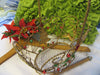 Basket Wire Christmas Blinged Out Gold Tree on Front Sides Reindeer on Sides {{ JAMsCraftCloset }}