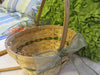 Basket Flower Girl Natural Basket Green Woven Design Wedding Accessory {{ JAMsCraftCloset }}