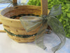 Basket Flower Girl Natural Basket Green Woven Design Wedding Accessory {{ JAMsCraftCloset }}