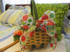 Basket Flower Girl Round Natural Green Woven Wedding Accessory Table Decor {{ JAMsCraftCloset }}