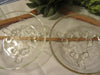 Serving Dish Small Round Clear Glass Vintage Two to Choose From One has Gold Trim on the Rim {{ JAMsCraftCloset }}