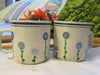 Cups Mugs Coffee Tea Hand Painted Blue Floral EHI Set of 2 {{ JAMsCraftCloset }}