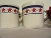 Cups Mugs Coffee Hand Painted Stars Dots Buffalo Company Set of 4 {{ JAMsCraftCloset }}