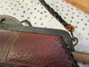 Purse Spanish Craft Brown Leather Tooled Floral Turn Lock Unique Vintage 1918 - JAMsCraftCloset