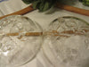 Serving Dish Small Round Clear Glass Vintage Two to Choose From One has Gold Trim on the Rim {{ JAMsCraftCloset }}