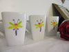 Cups Mugs Coffee Hand Painted Dragonfly Design Set of 4 {{ JAMsCraftCloset }}