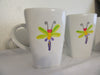 Cups Mugs Coffee Hand Painted Dragonfly Design Set of 4 {{ JAMsCraftCloset }}