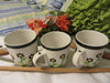 Cups Mugs Coffee Hand Painted White With Black Dot Daisies Set of 2 BUY 2 Get 1 FREE {{ JAMsCraftCloset }}