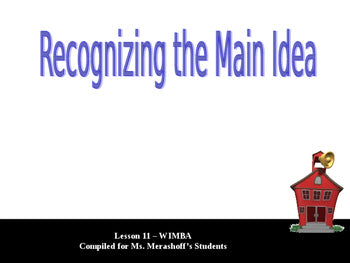 Main Idea - Complete Teacher Lesson on PowerPoint Includes Pretest and Posttest {{ JAMsCraftCloset }}