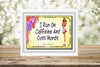 MUG Coffee Full Wrap Sublimation Digital Graphic Design Download I RUN ON CAFFEINE AND CUSS WORDS SVG-PNG Crafters Delight {{ JAMsCraftCloset }}