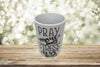 FAITH Design Mug Cup Coffee Hand Painted Stenciled Farmhouse Country Kitchen Decor Crafters Delight {{ JAMsCraftCloset }}