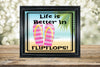 Garden Flag Digital Design Sublimation Graphic Beach SVG-PNG-JPEG Download LIFE IS BETTER IN FLIPFLOPS Crafters Delight {{ JAMsCraftCloset }}