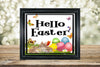 Garden Flag Digital Design Sublimation Easter Graphic SVG-PNG-JPEG Download HELLO EASTER Crafters Delight {{ JAMsCraftCloset }}
