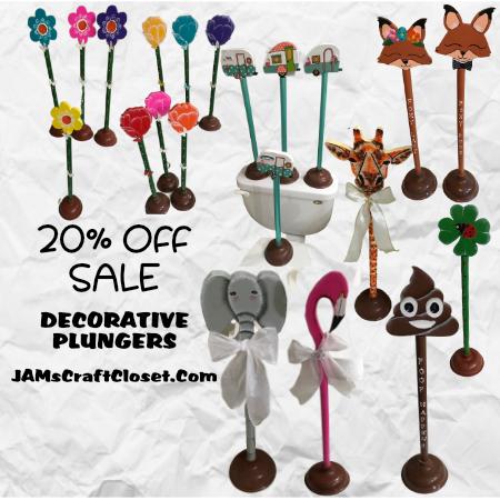 Decorative Plunger Bathroom Decor Gift Idea Unique Plunger One Of A Kind Plunger