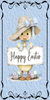 RECTANGLE SHAPED Digital Graphic Design CERAMIC TILE Easter CHICK IN BONNET WITH SIGN - PNG SVG PDF JPEG Farmhouse Country Home HOLIDAY Wall Art Shelf Sitter Decor Gift Crafters Delight - JAMsCraftCloset
