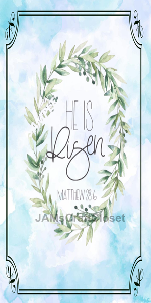 RECTANGLE SHAPED Digital Graphic Design CERAMIC TILE Easter HE IS RISEN - PNG SVG PDF JPEG Farmhouse Country Home HOLIDAY Wall Art Shelf Sitter Decor Gift Crafters Delight - JAMsCraftCloset