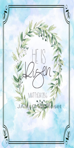 RECTANGLE SHAPED Digital Graphic Design CERAMIC TILE Easter HE IS RISEN - PNG SVG PDF JPEG Farmhouse Country Home HOLIDAY Wall Art Shelf Sitter Decor Gift Crafters Delight - JAMsCraftCloset
