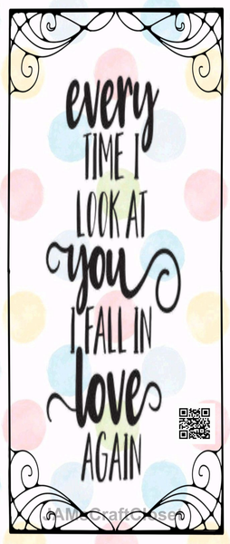 DIGITAL RECTANGLE Graphic Design I LOOK AT YOU AND FALL IN LOVE AGAIN 2 - PNG SVG JPEG PDF Farmhouse Country Cabin NURSERY Wall Art Shelf Sitter Home Decor Gift Crafters Delight - JAMsCraftCloset