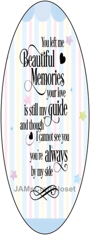 OVAL DIGITAL Graphic Design YOU LEFT ME BEAUTIFUL MEMORIES Pink Aqua White Stripes STARS Sublimation PNG SVG Lake House Sign Farmhouse Country Home Cabin Bedroom Wall Art Decor Wreath Design Gift Crafters Delight - JAMsCraftCloset