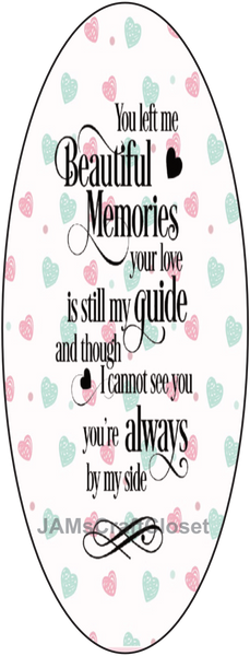 OVAL DIGITAL Graphic Design YOU LEFT ME BEAUTIFUL MEMORIES Pink Aqua Hearts Sublimation PNG SVG Lake House Sign Farmhouse Country Home Cabin Bedroom Wall Art Decor Wreath Design Gift Crafters Delight - JAMsCraftCloset