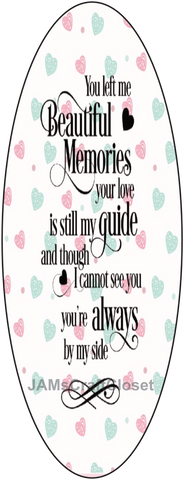 OVAL DIGITAL Graphic Design YOU LEFT ME BEAUTIFUL MEMORIES Pink Aqua Hearts Sublimation PNG SVG Lake House Sign Farmhouse Country Home Cabin Bedroom Wall Art Decor Wreath Design Gift Crafters Delight - JAMsCraftCloset