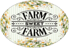 OVAL SHAPED Digital Graphic Design BOLD YELLOW FARM SWEET FARM DAISIES Sublimation Decoupage PNG SVG House Sign Farmhouse Country Home Cabin Wall Art Decor Wreath Design Gift Crafters Delight - JAMsCraftCloset