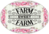 OVAL SHAPED Digital Graphic Design BOLD YELLOW FARM SWEET FARM PEONIES Sublimation Decoupage PNG SVG House Sign Farmhouse Country Home Cabin Wall Art Decor Wreath Design Gift Crafters Delight - JAMsCraftCloset