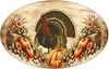 OVAL SHAPED Digital Graphic Design TURKEY AND PUMPKINS Thanksgiving Sublimation Decoupage PNG SVG Farmhouse Country Home Wall Art Shelf Sitter Decor Gift Crafters Delight - JAMsCraftCloset
