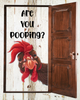 Digital Rectangle Graphic BATHROOM Design SVG-PNG-JPEG Decoupage Sublimation ARE YOU POOPING - ROOSTER - Farm Animal Download Crafters Delight - JAMsCraftCloset