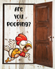 Digital Rectangle Graphic BATHROOM Design SVG-PNG-JPEG Decoupage Sublimation ARE YOU POOPING - RUNNING ROOSTER - Farm Animal Download Crafters Delight - JAMsCraftCloset
