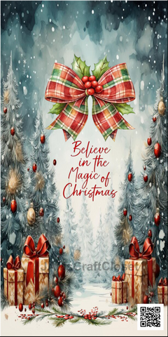DIGITAL RECTANGLE Graphic Design BELIEVE IN THE MAGIC OF CHRISTMAS - PNG SVG JPEG PDF Farmhouse Country Cabin POSITIVE SAYING Christmas Holiday Decor Wall Art Home Decor Gift Crafters Delight - JAMsCraftCloset