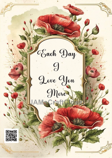 RECTANGLE SHAPED Digital Graphic Design EACH DAY I LOVE YOU MORE - PNG SVG Lake House Sign Farmhouse Country Home Cabin Wall Art Shelf Sitter Decor Gift Crafters Delight - JAMsCraftCloset
