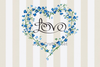 Digital Rectangle Graphic Design VALENTINE LOVE - BLUE FLORAL HEART - PNG SVG PDF JPEG Farmhouse Country Home VALENTINE'S DAY HOLIDAY Decoupage Sublimation &nbsp;Design Gift Crafters Delight - JAMsCraftCloset