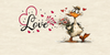 Digital Rectangle Graphic Design VALENTINE LOVE - DUCK WITH FLOWERS - PNG SVG PDF JPEG Farmhouse Country Home VALENTINE'S DAY HOLIDAY Decoupage Sublimation &nbsp;Design Gift Crafters Delight - JAMsCraftCloset