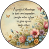 ROUND Digital Graphic Design - A PERFECT MARRIAGE - Wedding Gift HOME DECOR Sublimation Decoupage PNG SVG PDF JPEG Country Farmhouse Wall Art Shelf Sitter Gift Crafters Delight - JAMsCraftCloset