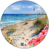 DIGITAL ROUND Graphic Design - HAPPIEST BY THE SEA - Beach Coastal Decor Wedding Gift HOME DECOR Sublimation Decoupage PNG SVG PDF JPEG Wall Art Shelf Sitter Gift Crafters Delight - JAMsCraftCloset