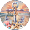 DIGITAL ROUND Graphic Design - HOPE ANCHORS THE SOUL - Beach Coastal Decor Wedding Gift HOME DECOR Sublimation Decoupage PNG SVG PDF JPEG Wall Art Shelf Sitter Gift Crafters Delight - JAMsCraftCloset