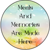 DIGITAL ROUND Graphic Design MEALS AND MEMORIES ARE MADE HERE 1 - Sublimation Decoupage PNG SVG Country Farmhouse Home Decor KITCHEN Sign Shelf Sitter Wall Art Decor Gift Crafters Delight - JAMsCraftCloset