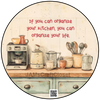 DIGITAL ROUND Graphic Design - ORGANIZE KITCHEN-ORGANIZE LIFE - Wedding Gift HOME DECOR Sublimation Decoupage PNG SVG PDF JPEG Country Farmhouse KITCHEN Wall Art Shelf Sitter Gift Crafters Delight - JAMsCraftCloset