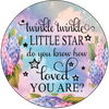 DIGITAL ROUND Graphic Design TWINKLE TWINKLE LITTLE STAR HYDRANGEAS - Sublimation Decoupage PNG SVG Country Farmhouse Home Decor KITCHEN Sign Shelf Sitter Wall Art Decor Gift Crafters Delight - JAMsCraftCloset