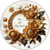 DIGITAL ROUND Graphic Design - YOU ARE MY WORLD - Wedding Gift HOME DECOR Sublimation Decoupage PNG SVG PDF JPEG Country Farmhouse Wall Art Shelf Sitter Gift Crafters Delight - JAMsCraftCloset