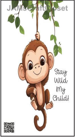 DIGITAL RECTANGLE Graphic Design STAY WILD MY CHILD- PNG SVG NURSERY DECOR Wall Art Shelf Sitter Decor KIDS ROOM Gift Crafters Delight {{ JAMsCraftCloset }}