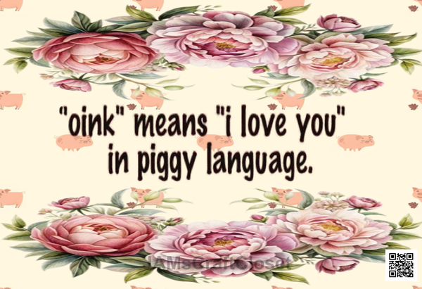 DIGITAL RECTANGLE Graphic Design OINK MEANS I LOVE YOU IN PIGGY LANGUAGE 1 - PNG SVG JPEG PDF Farmhouse Country Cabin ROMANCE Wall Art Home Decor Gift Crafters Delight - JAMsCraftCloset