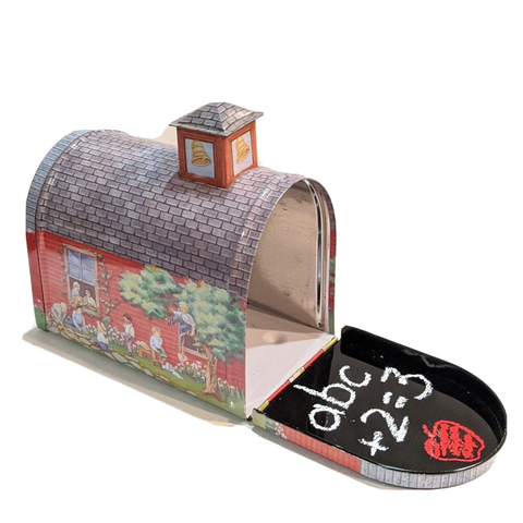 Tin Vintage Country School House Decorative Tin Metal Mini Mailbox ABC Kids Tin Collector Tin Storage Collectible Gift - JAMsCraftCloset