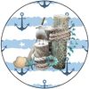 ROUND Digital Graphic Design NAUTICAL POST BIRD ROPE SHELLS Sublimation PNG SVG BOAT DECOR Home Decor Wall Art Decor Gift Crafters Delight - JAMsCraftCloset